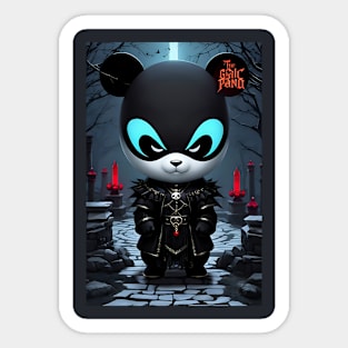 Cute naughty gothic panda Sticker